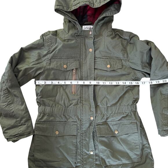 Coffe Shop Kids Olive Green Twill Hooded
Utility Jacket Size L (14) - Picture 6 of 9
